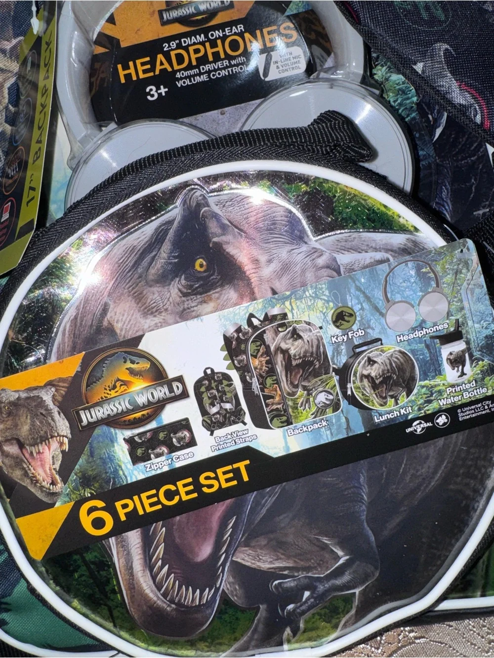 Brand New Jurassic World Backpack 6pc Set